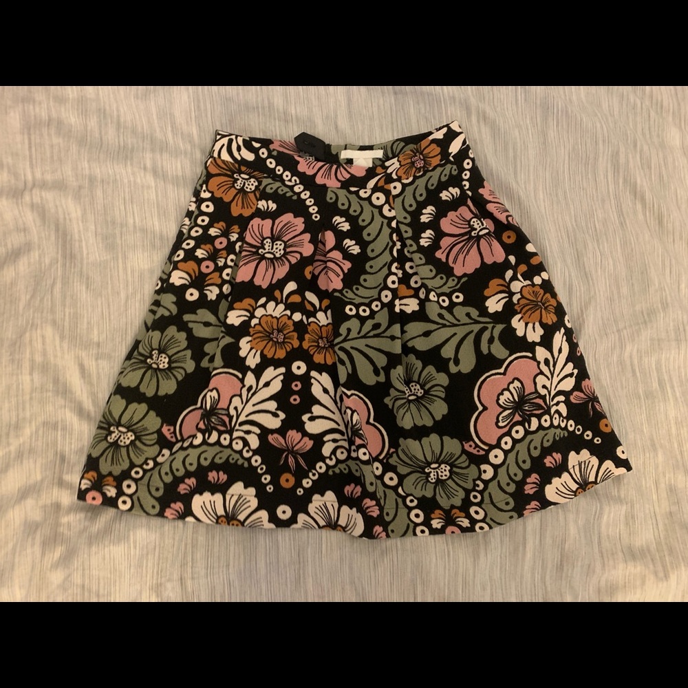 H&M Floral Pleated Skirt
